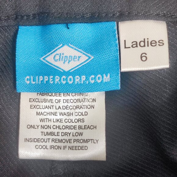 Clipper uniform pants women's size 6 black colour bootcut waitress pants - Picture 5 of 11